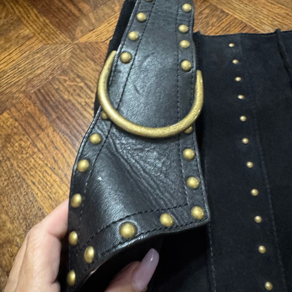 Steve Madden Black Studded Shoulder Bag - Picture 2 of 5